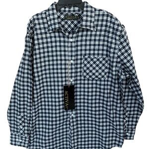 Ativa Black and White Casual Button Down Shirt